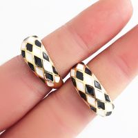 Fashion Lattice Copper Open Ring Plating Copper Rings main image 3