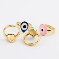 Retro Devil's Eye Water Droplets Copper Rings Plating Copper Rings main image 4