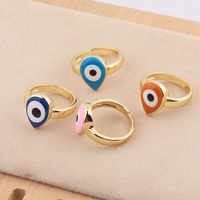 Retro Devil's Eye Water Droplets Copper Rings Plating Copper Rings main image 3