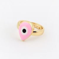 Retro Devil's Eye Water Droplets Copper Rings Plating Copper Rings main image 2