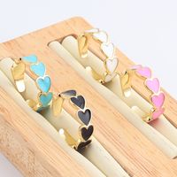 Simple Style Heart Shape Copper Open Ring Plating Copper Rings main image 5