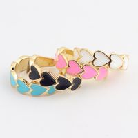 Simple Style Heart Shape Copper Open Ring Plating Copper Rings main image 3