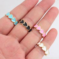 Simple Style Heart Shape Copper Open Ring Plating Copper Rings main image 1