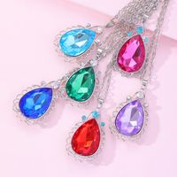 Glam Water Droplets Alloy Zircon Necklace main image 2