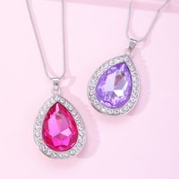 Glam Water Droplets Alloy Zircon Necklace main image 4