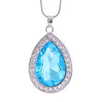 Glam Water Droplets Alloy Zircon Necklace main image 5