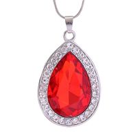 Glam Water Droplets Alloy Zircon Necklace sku image 8