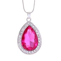 Glam Water Droplets Alloy Zircon Necklace sku image 9