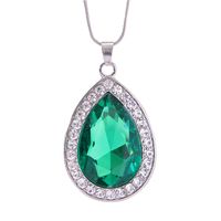Glam Water Droplets Alloy Zircon Necklace sku image 11