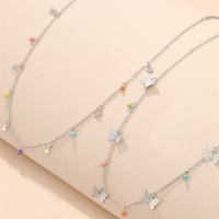 Sweet Star Butterfly Beaded Alloy Layered Plating Alloy Choker 1 Piece main image 4