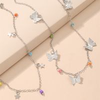 Sweet Star Butterfly Beaded Alloy Layered Plating Alloy Choker 1 Piece main image 3