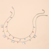 Sweet Star Butterfly Beaded Alloy Layered Plating Alloy Choker 1 Piece main image 2
