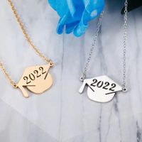 304 Stainless Steel Fashion Plating Number Pendant Necklace main image 6
