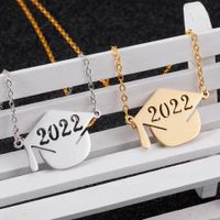 304 Stainless Steel Fashion Plating Number Pendant Necklace main image 4