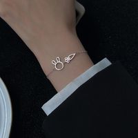 Simple Style Geometric Heart Shape Silver Plating Bracelets main image 2