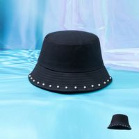 Women's Basic Solid Color Pearl Bucket Hat main image 1