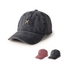 Unisex Retro Solid Color Airplane Embroidery Baseball Cap main image 1
