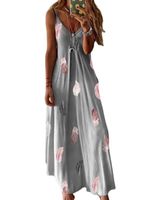 Women's Strap Dress Casual Elegant Fashion V Neck Printing Sleeveless Printing Maxi Long Dress Holiday Daily main image 4