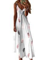 Women's Strap Dress Casual Elegant Fashion V Neck Printing Sleeveless Printing Maxi Long Dress Holiday Daily main image 5