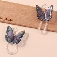 Süss Schmetterling Aryl Perlen Transparent Ohrhaken main image 6