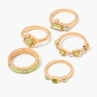 Fashion Geometric Alloy Rhinestone Rings main image 4