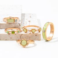 Fashion Geometric Alloy Rhinestone Rings main image 5