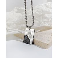 Fashion Poker Stainless Steel Pendant Necklace Plating Stainless Steel Necklaces sku image 1