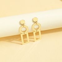 Fashion Round Square Alloy Splicing Plating Drop Earrings main image 1