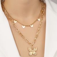 Fashion Butterfly Alloy Plating Layered Necklaces main image 1