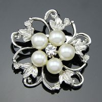 Broche Incrustée De Perles En Alliage Coréen Nhdr0780 sku image 1