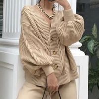 Women's Cardigan Long Sleeve Sweaters & Cardigans Button Fashion Solid Color main image 8