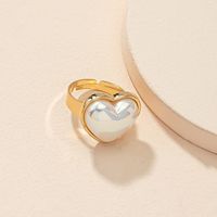 Fashion Heart Shape Alloy Plating Rings main image 4