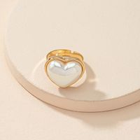 Fashion Heart Shape Alloy Plating Rings main image 3