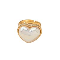 Fashion Heart Shape Alloy Plating Rings main image 2