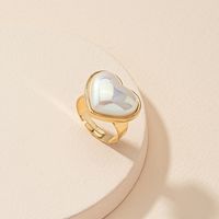 Fashion Heart Shape Alloy Plating Rings sku image 2