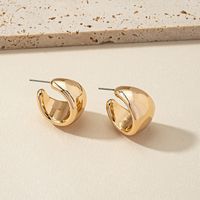 Simple Style C Shape Gold Plated Alloy Ear Studs main image 1