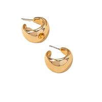 Simple Style C Shape Gold Plated Alloy Ear Studs main image 4