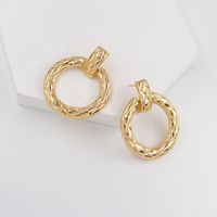 Fashion Round Alloy Plating Earrings 1 Pair main image 5