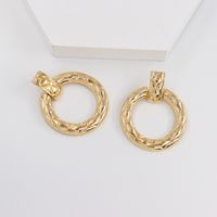 Fashion Round Alloy Plating Earrings 1 Pair main image 4