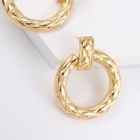 Fashion Round Alloy Plating Earrings 1 Pair main image 3