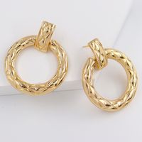 Fashion Round Alloy Plating Earrings 1 Pair main image 1