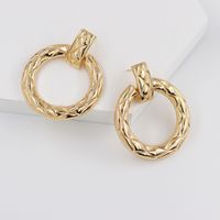 Fashion Round Alloy Plating Earrings 1 Pair main image 2