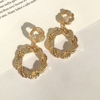 Fashion Geometric Alloy Plating Artificial Rhinestones Earrings 1 Pair main image 6