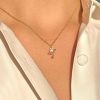 Mode Stern Legierung Halskette Überzug Perlen Kupfer Halsketten main image 1