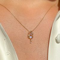 Fashion Heart Shape Copper Pendant Necklace Zircon Copper Necklaces main image 1