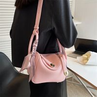 Women's Medium Pu Leather Solid Color Fashion Pillow Shape Buckle Crossbody Bag sku image 6