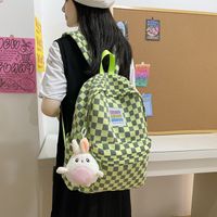 Fashion Plaid Zipper Functional Backpack main image 2