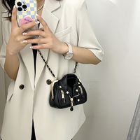 Women's Small Pu Leather Geometric Solid Color Fashion Buckle Crossbody Bag sku image 4