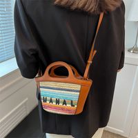 Fashion Solid Color Square Zipper Tote Bag sku image 2