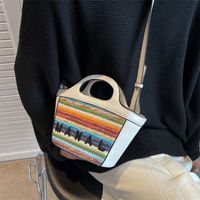 Fashion Solid Color Square Zipper Tote Bag sku image 4